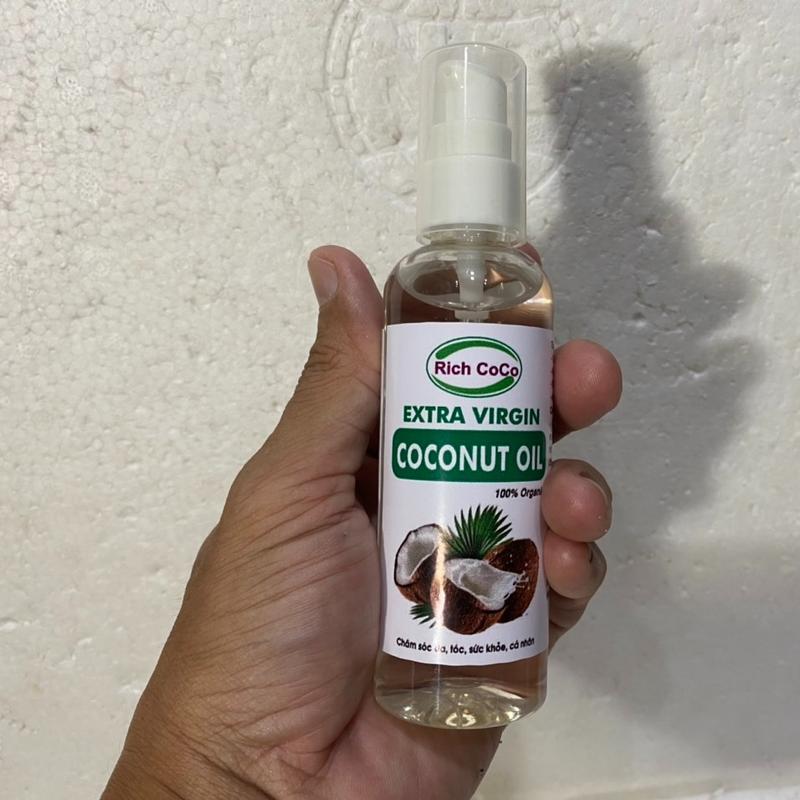 DẦU DỪA HỮU CƠ ÉP LẠNH - RICH COCO – EXTRA VIRGIN COCONUT OIL – CHAI 100ml 5
