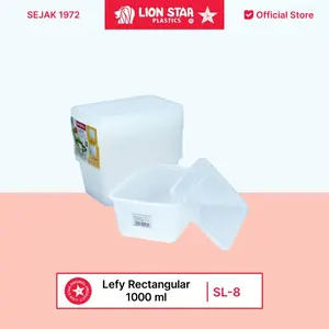 LION STAR Kitchenware Lefy Rectangular 1000 ml isi 12 pcs kotak makan SL-8 LION STAR Kitchenware Lefy Rectangular 1000 ml isi 12 pcs kotak makan SL-8