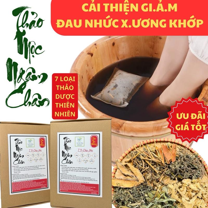 NGÂM CHÂN THẢO DƯỢC HỖ TRỢ CƠ XƯƠNG & KHỚP GIẢM NHỨC MỎI, Ngủ ngon, thư giãn,khử hôi chân Gia Truyền Chân Tâm Đường, 0