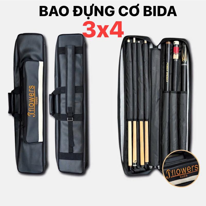 Bao đựnġ cơ bida 2x3 và bao đựng cơ 3x4 . Bao vải, Bao da cao cấp đựnġ cơ bida. Đựng 2-3 ngọn, 3-4 chuôi. Sport 7