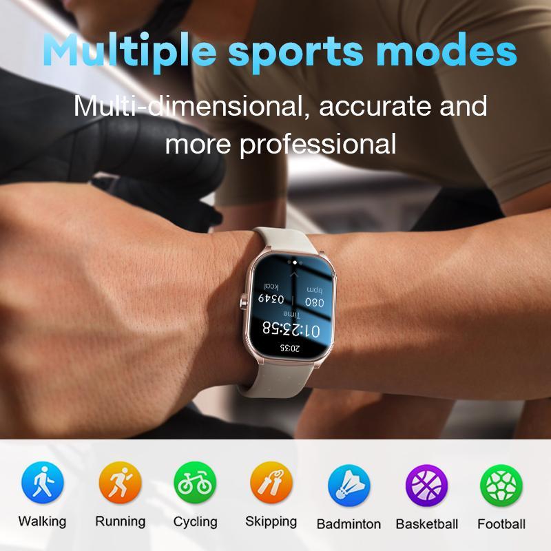 Multifunctional Smart Watch with 1 Count Silicone Band, Fashion Digital Watch with Heart Rate Monitoring, Smart Sports Watch for Women & Men 8