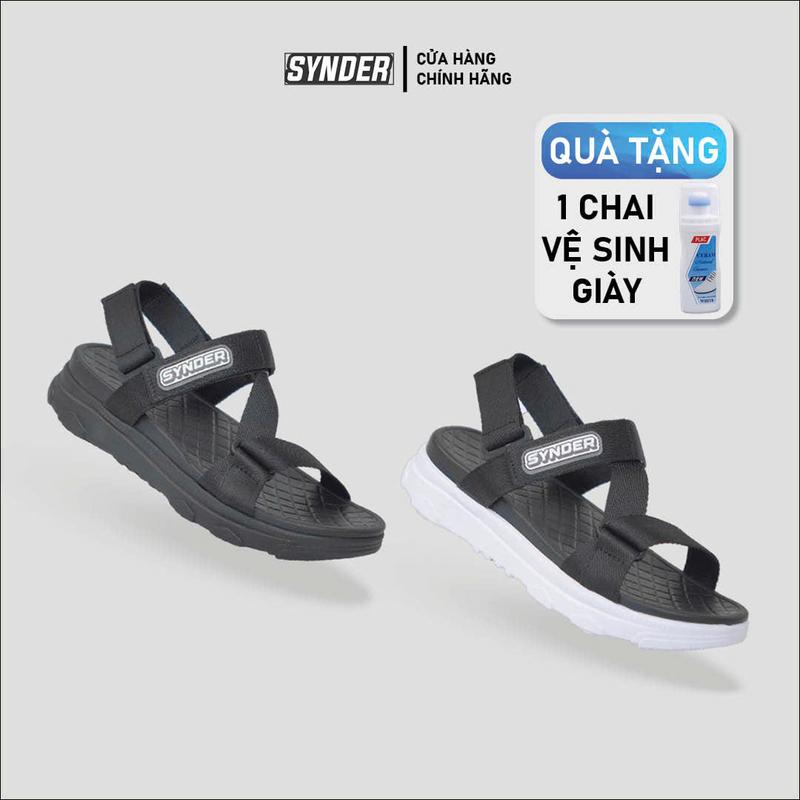 Dép Sandal Nam Nữ SYNDER SD1 - Dép đẹp, nhẹ, thoáng mát [Đen Full / Đen Trắng, Size 36-44, Tặng chai vệ sinh]