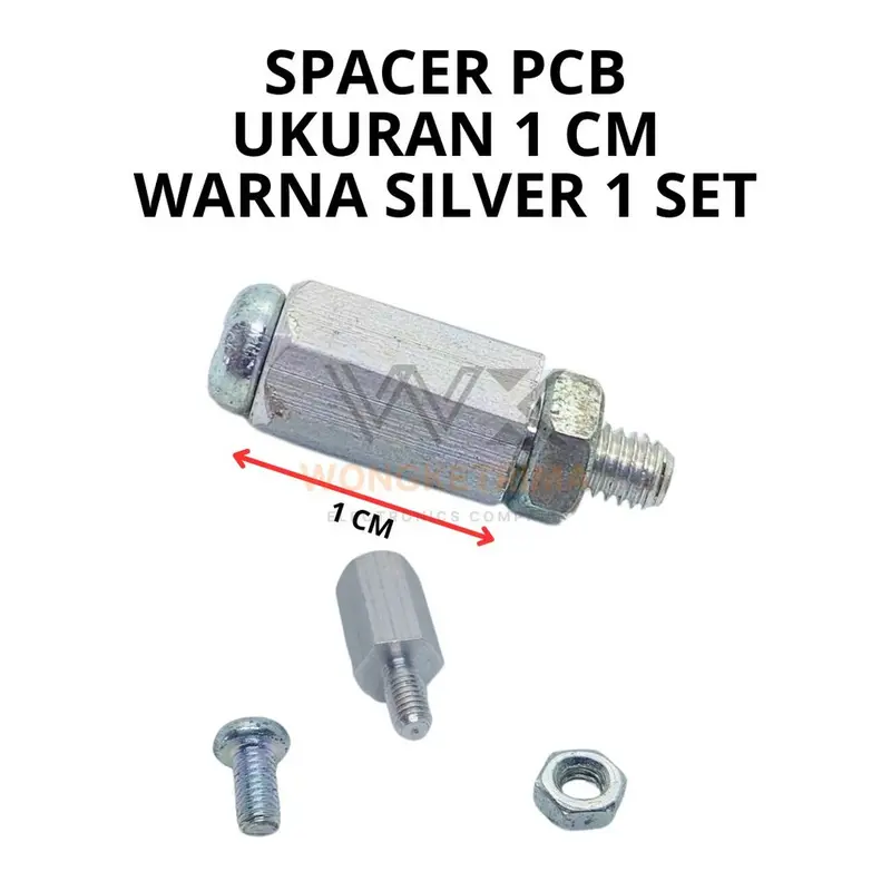 SPACER PCB TINGGI 1 CM SPICER KAKI PCB UKURAN 1 CM BAUT M3 PER SET 0