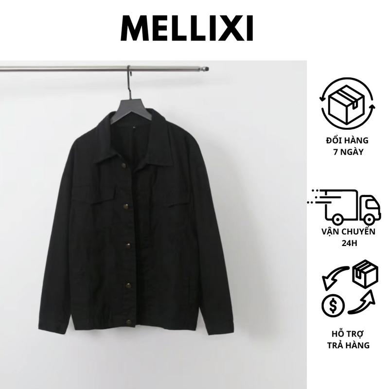  Áo khoác unisex nam nữ áo khoá jean unisex nam nữ phong cách trẻ trung năng động Menswear Có Túi Jacket Dài Tay 