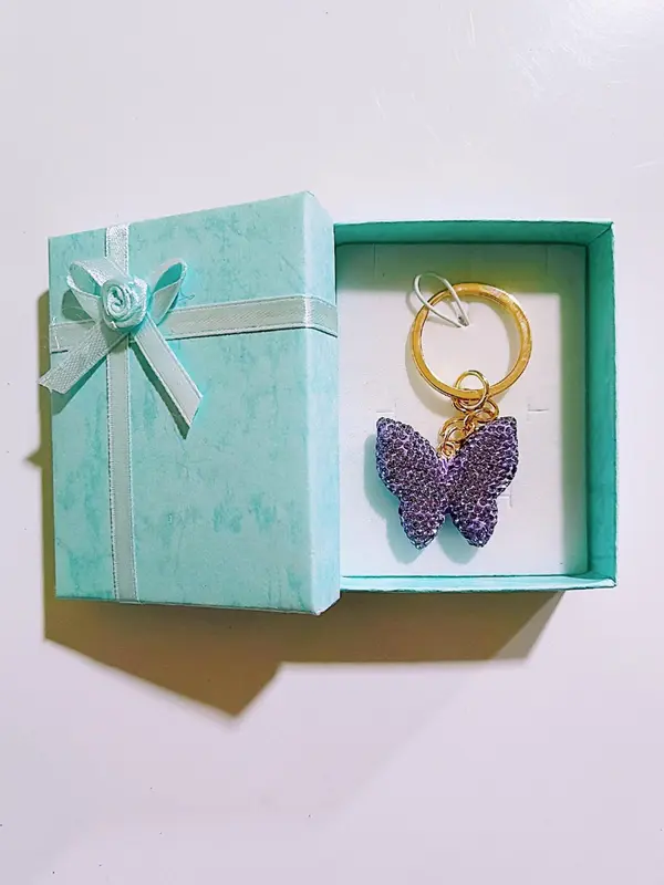 Cute Butterfly Design Keychain, Rhinestone Decor Keychain for Women & Girls, Fashion Accessories for Bag Decoration, Trendy All-match & Exquisite Keychain for Birthday Gift 6
