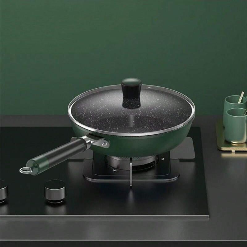 Non-stick Frying Pan with Lid, Non-stick Frying Pan with Handle, Kitchen Cookware for Frying Egg, Steak, Pancake, Gas Stove, Electric Stove 3