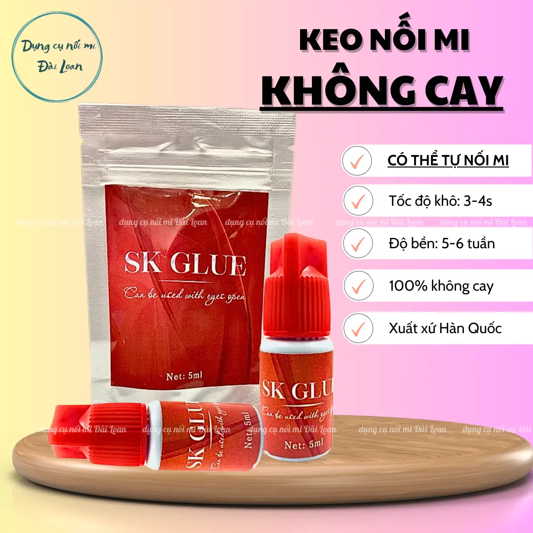 Keo nối mi không cay, Keo tự nối mi tại nhà Cosmetic Nữ Mỹ Phẩm Trang Điểm Women Make up