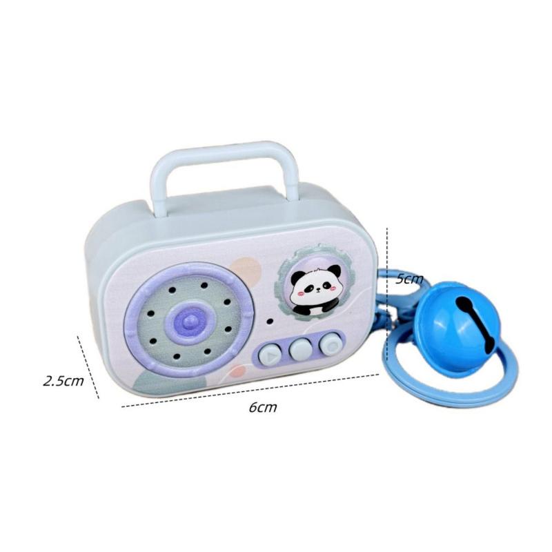 Retro Sound Keychain Móc Khóa Ghi Âm Máy nghe nhạc mini, Máy ghi âm có thể thay đổi giọng nói âm nhạc, Móc khóa băng ghi âm Cassette, với băng ghi âm Cổ Điển âm nhạc, có thể ghi lại, Động vật hoạt hình, Mặt dây chuyền hộp nhạc, Mặt dây chuyền ba lô 2