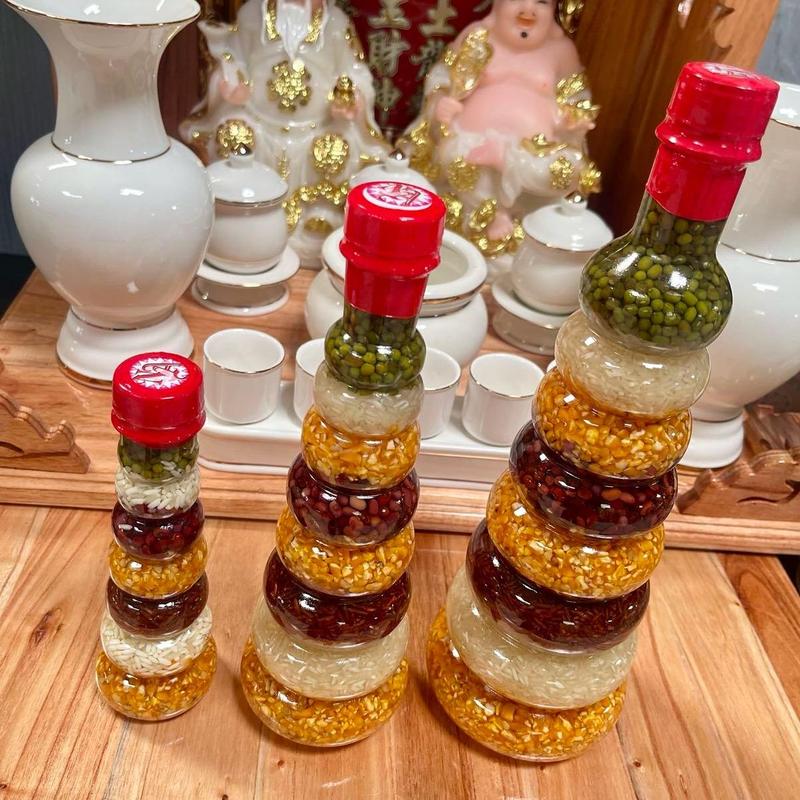 Chai Ngũ Cốc Phong Thuỷ Trưng Ban Thờ Thần Tài 2