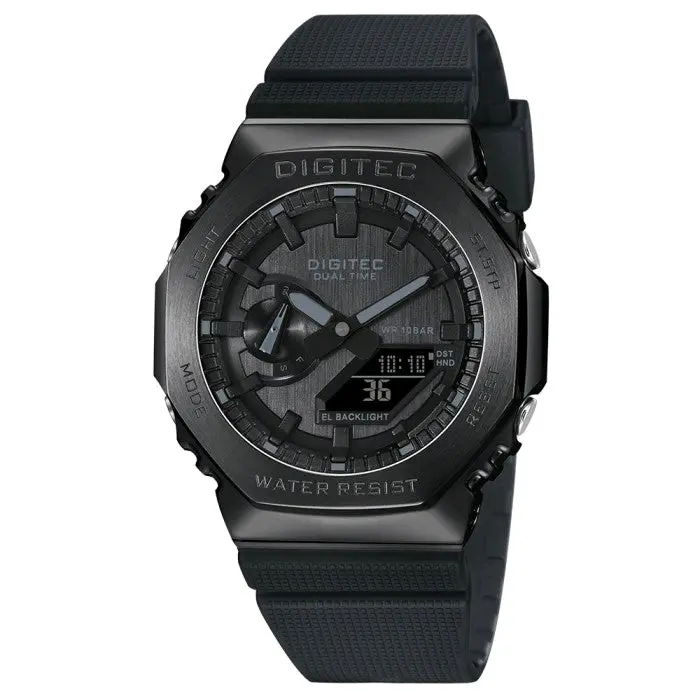 Jam Tangan Pria Digitec DAS-2119T Stainless Steel Dual Time Original Quartz 2