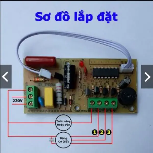 Bộ Mạch và tay Điều Khiển Quạt Từ Xa cho quạt thông dụng với 2 phiên bản sử dụng tiếng Việt và tiếng Anh 5