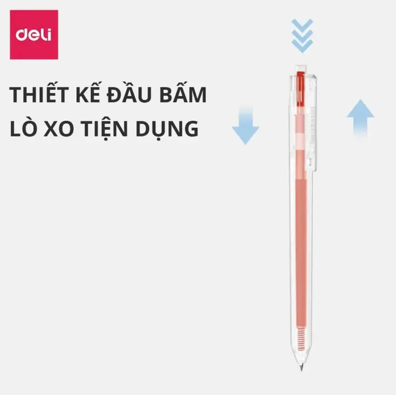[Hương Nấm Store] Bút bi mực gel Deli G118 0.5mm, màu sắc đa dạng, nhanh khô, viết đều trơn tru, lâu hết mực 4