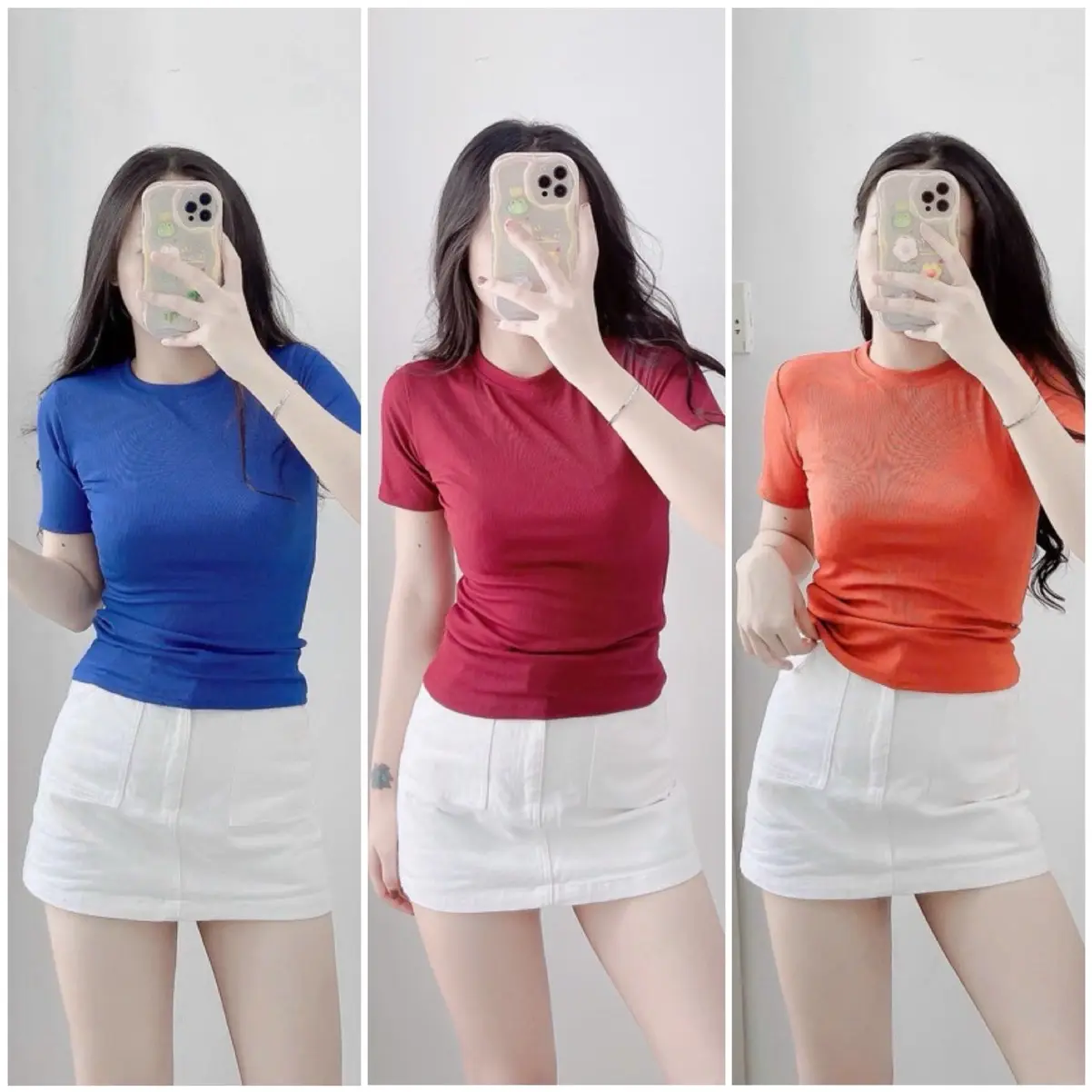 Áo thun Bigsize Cổ tròn BASSIC chất tăm lạnh ( Full-size :40/90kg ) Nữ Top Women