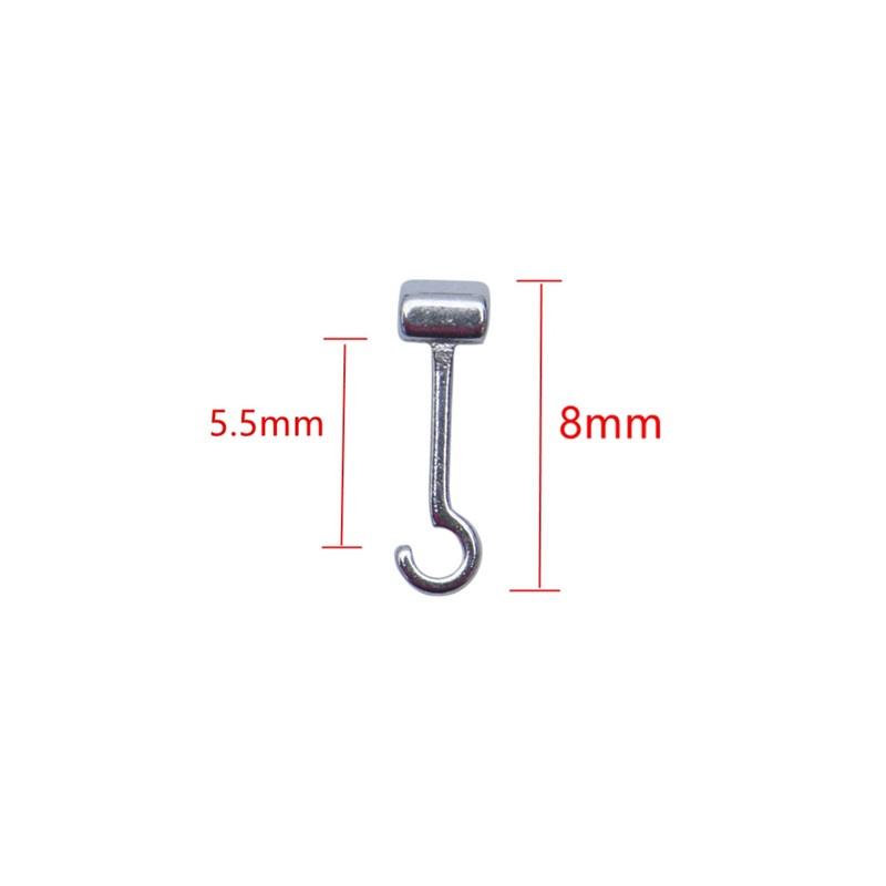 10 Pieces/Dental Bag Orthodontic Crimping Hook Question Marking Long Curved Iron Ring Tools 3