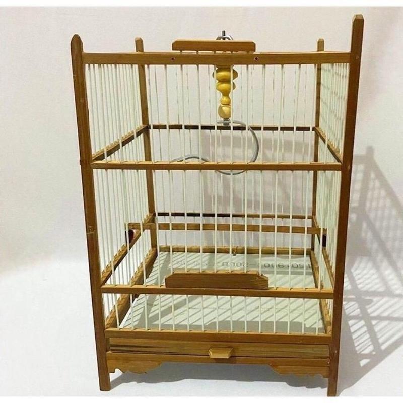Khung lồng chim vành khuyên tự ráp trúc xử lí nan cáp quang giá rẻ- khung ép bổi khuyen