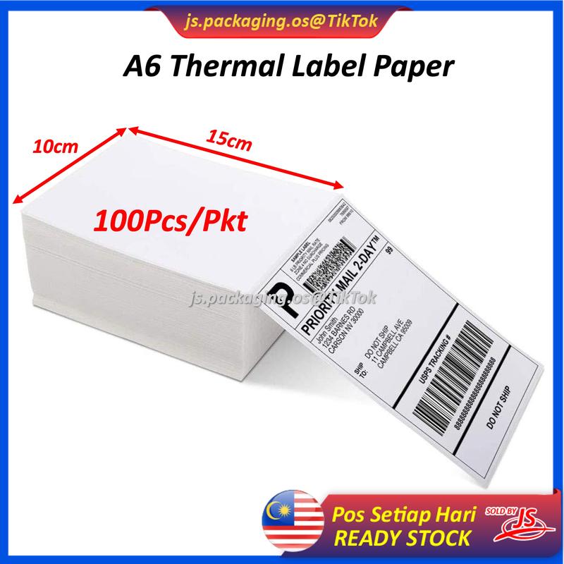 [Fold] A6 Thermal Label Paper Shipping Label Airway Bill Consignment ...