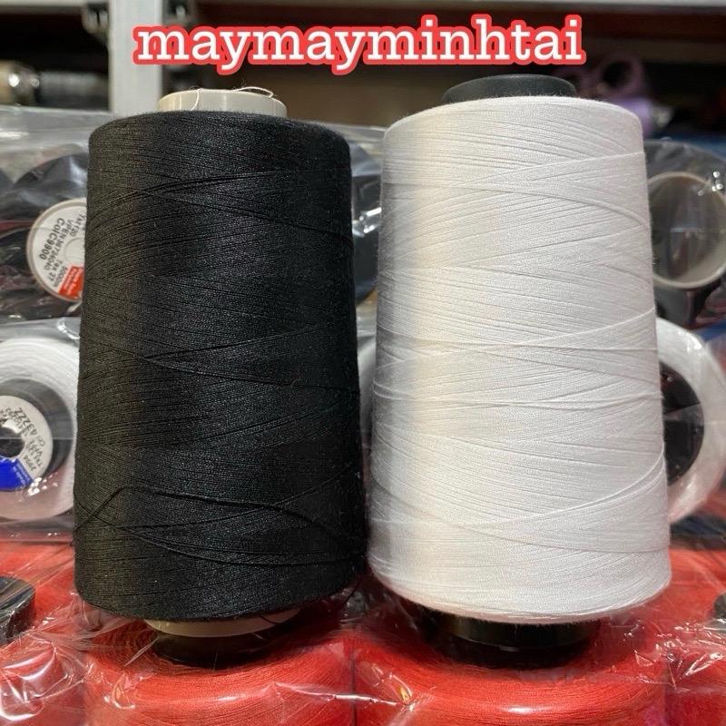  Chỉ May Công Nghiệp 40 2 Trắng Đen 5000m 