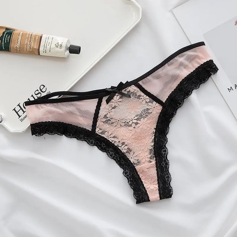 Quần Chíp L.K Ren Mềm R04 Nữ Quần Lót Women Đen Voi 3