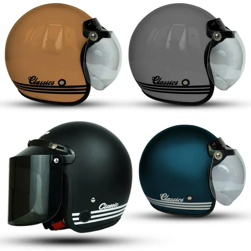 Helm Bogo Classic Full Leher / Helm Untuk Pria Dan Wanita Dewasa SNI Kaca 0