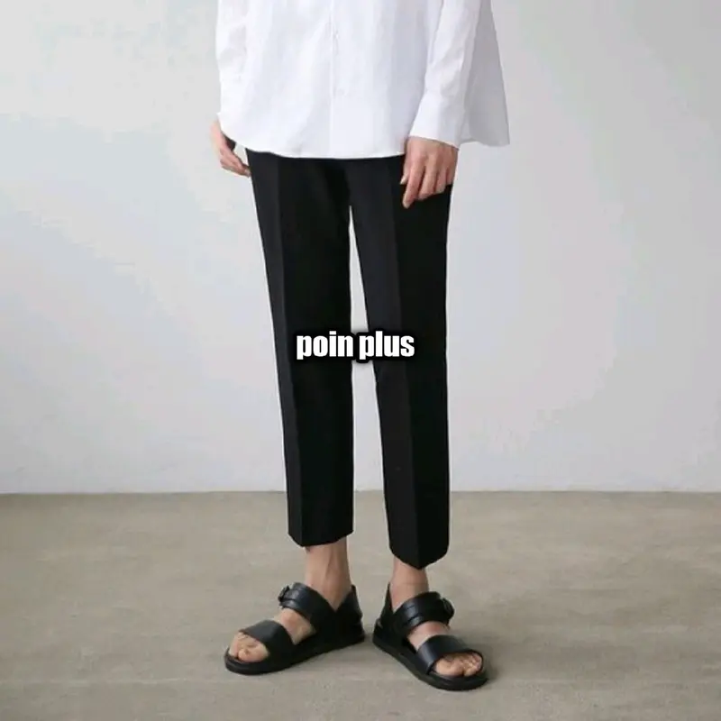 celana bahan sirwal poinplus | celana sirwal | celana bahan sirwal pria muda tebal  hitam  formal  lembut  basic  nyaman Kerja Kantor 2