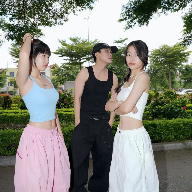 Áo Tank Top Nam & Nữ cổ vuông form Slimfit. 0