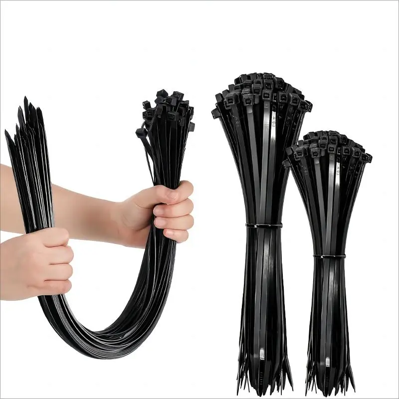 Nylon Cable Ties, 16"/8"/6" High Tensile Strength Cable Ties, UV Resistant Self-locking Zip Ties for Home & Office Cable Management, Wire