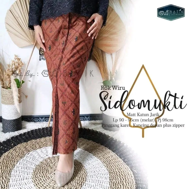 ROK BATIK WIRU/ROK KEBAYA/ROK WISUDA/BAWAHAN KEBAYA TRADISIONAL M L XL XXL 1
