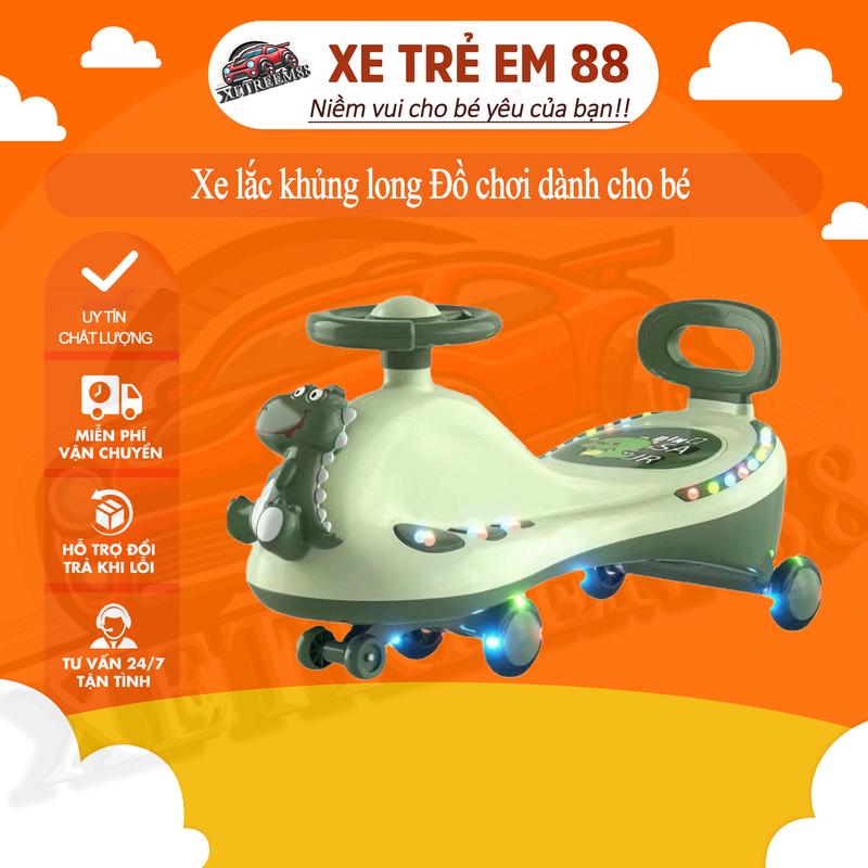 Xe lắc hình con khủng long cho bé đủ màu