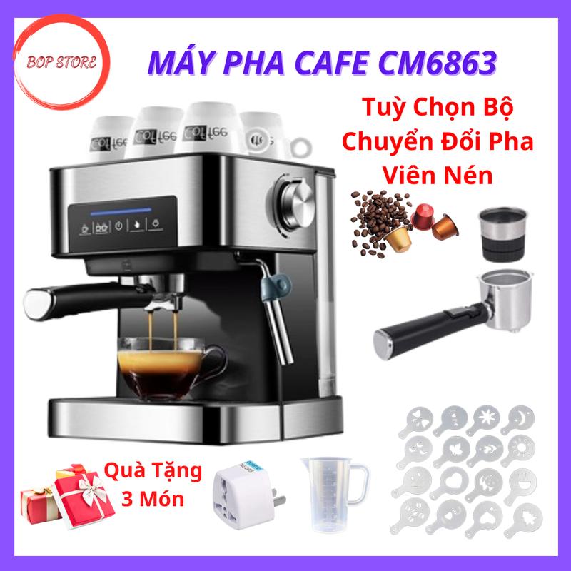Máy Pha Cà Phê CM 6863 Espresso, Máy Pha Cafe tự động ZZUOM CM6863