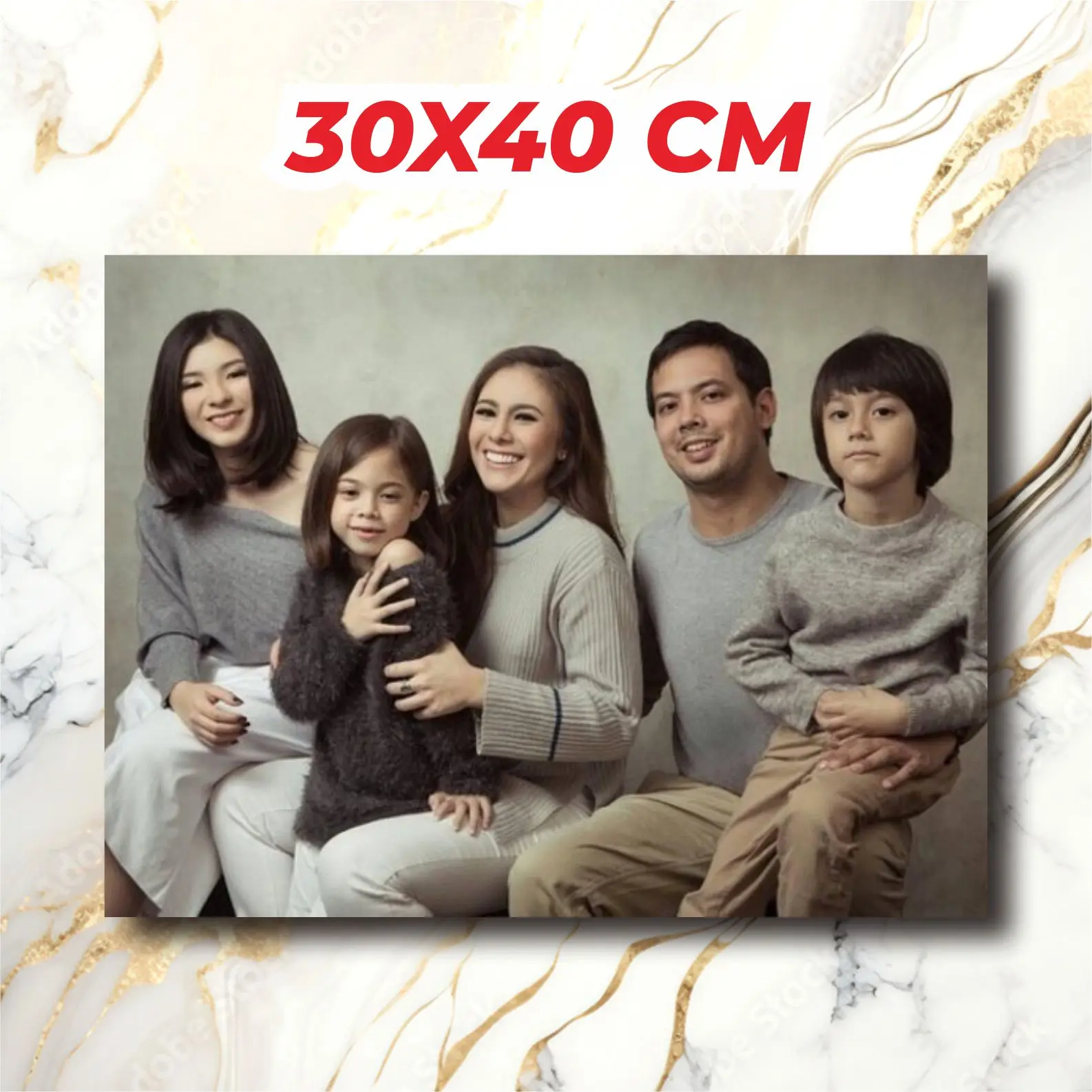 (1 pcs) CETAK FOTO 30X40 PCS + PAPAN MDF Dinding