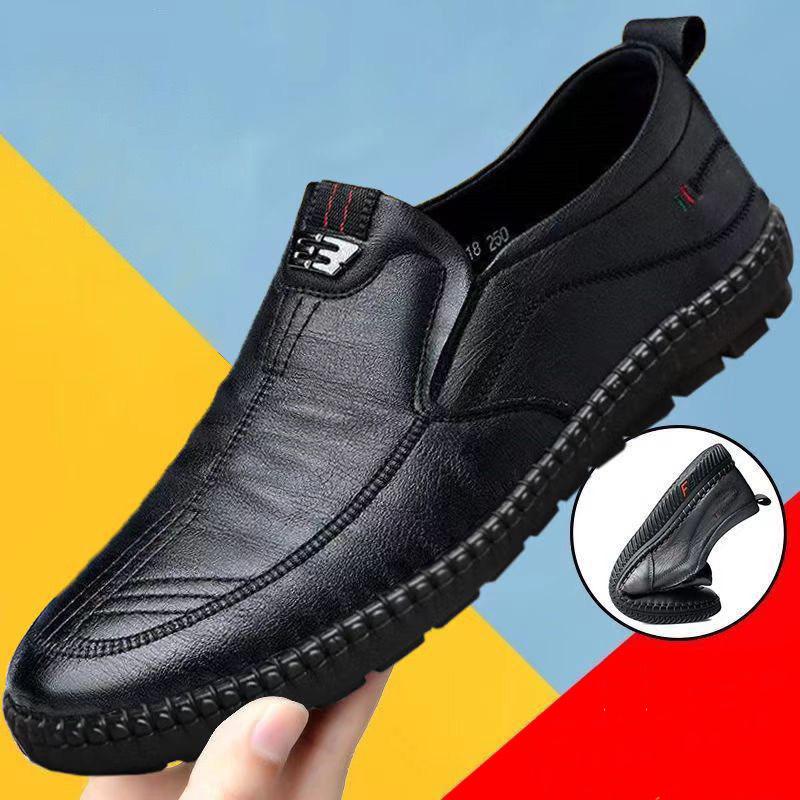 Giày lười nam DA PU E3 2 màu đẹp rẻ mẫu mới