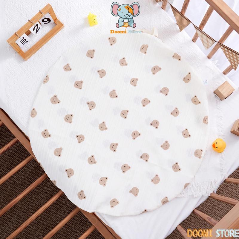 [Siêu Sale] Vỏ Gối Chống Trào Vải Đũi Gân Mềm Mịn Thoáng Mát Kích Thước 70x70cm Doomi Baby  Cho Bé - HT670 4