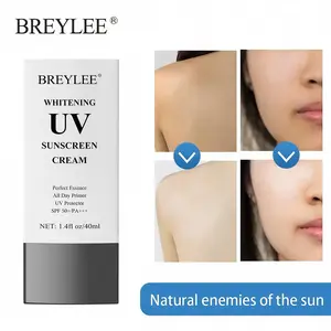 BREYLEE Whitening Sunscreen 40ml SPF50+ PA+++ | UV Protection Tabir Surya Wajah & Tubuh Skin Barrier, Cerah, Lembap & Anti-Aging