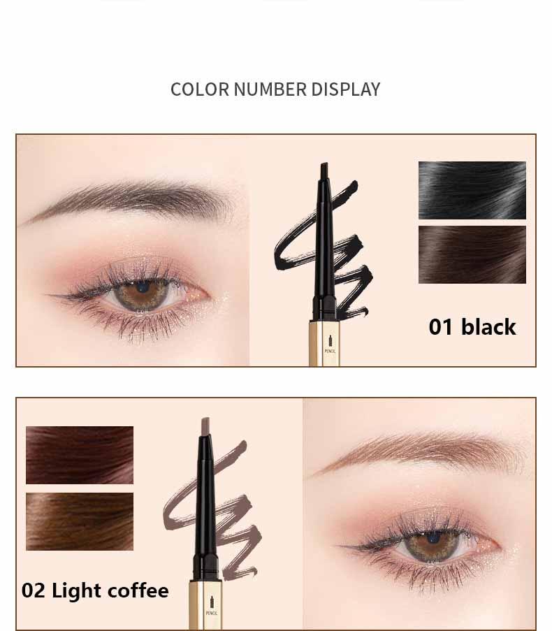 Product Introduction of Eyebrow Pencil Double Triangle Ultra-fine Head Extremely Fine Waterproof Sweat Lasting Non-depigmentation Non-smudge Natural Makeup Cosmetic 4