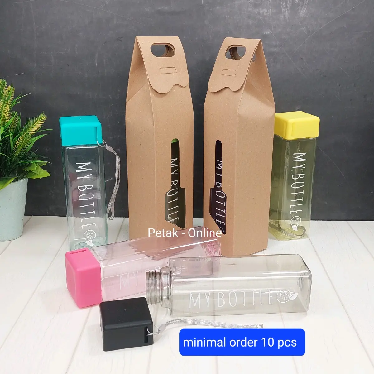 My Bottle Kotak/ Botol Minum Plastik 500 ml Kemasan Box Craft Oval