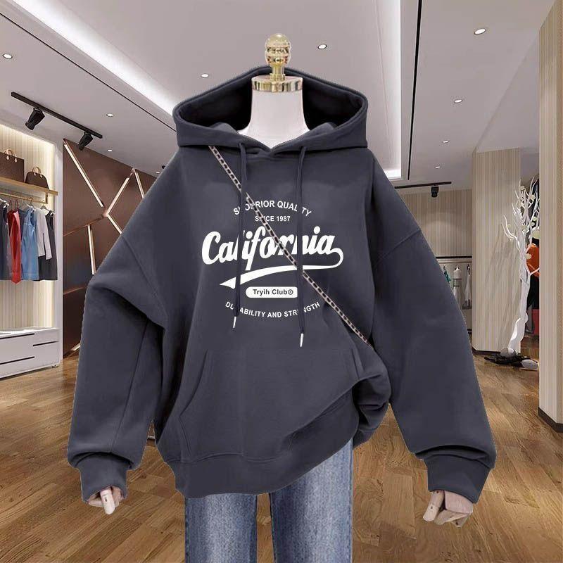 Áo Hoodie, Dành Cho Nữ, Hàng Mới Về Năm 2024, Thiết Kế Phổ Biến Lót Lông Cừu, Dày Dặn, Màu Trơn In Áo Khoác Thời Trang Hàng Đầu Top Women Có Túi 3