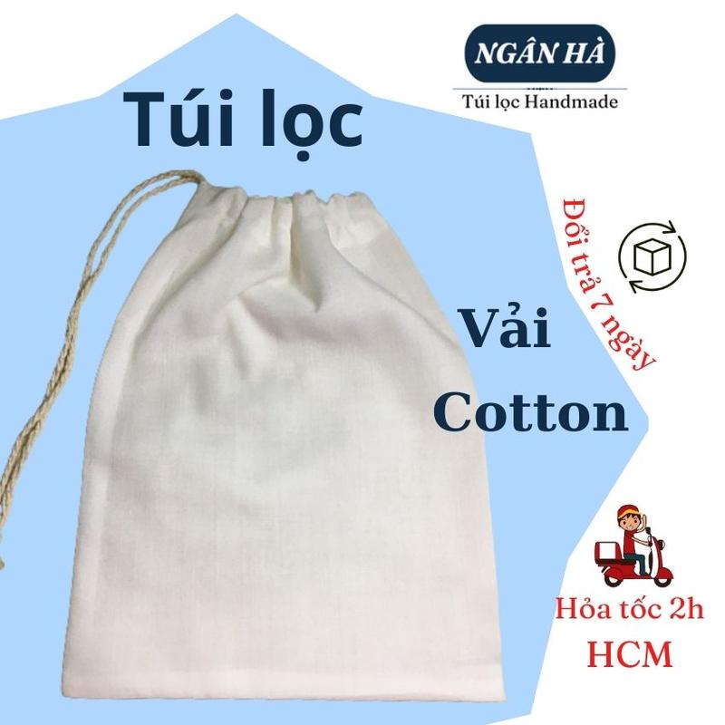  Túi vải lọc cà phê cold brew lọc trà lọc gia vị vải cotton mềm không tẩy trắng dùng được nhiều lần nhiều kích thước phin  pour 