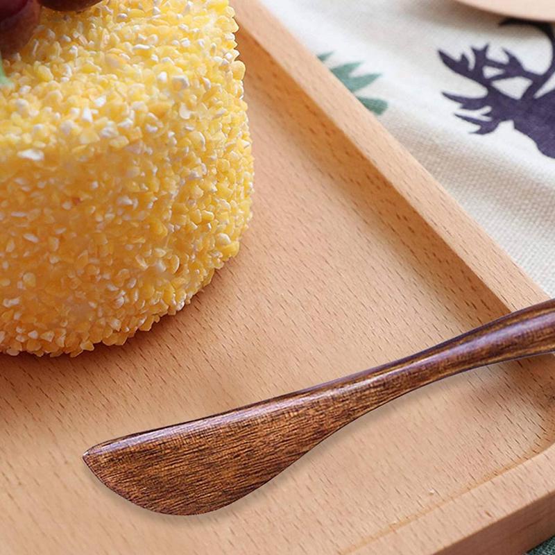 10 Pack Wooden Butter Knife, 6 Inch Condiment Knives Wood Super Handy Kitchen Utensils Jelly Spreader 3