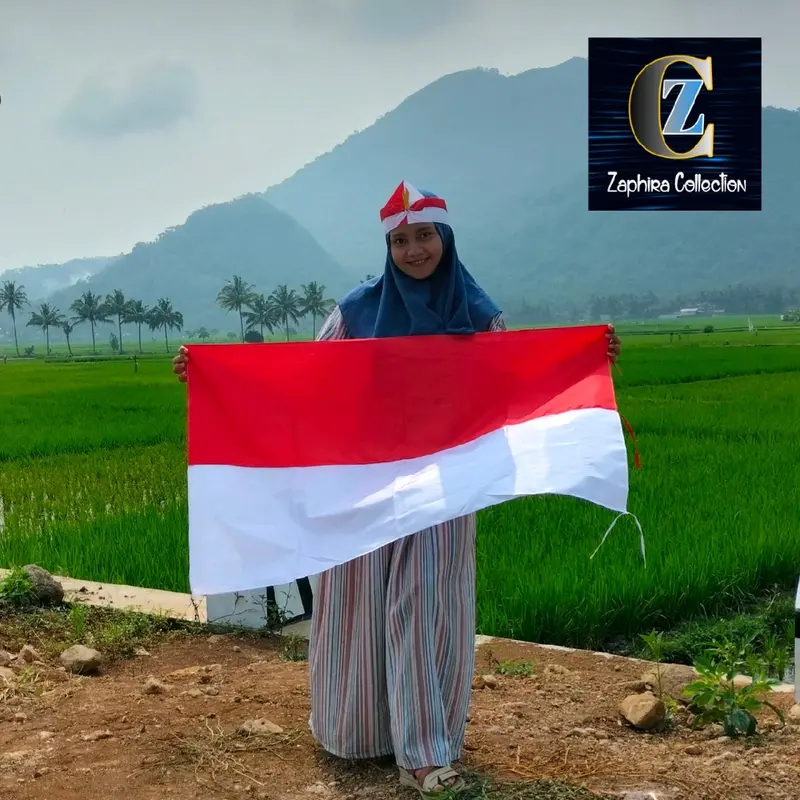 bendera merah putih ukuran 120×80 bendera rumah pakai  Tali 0