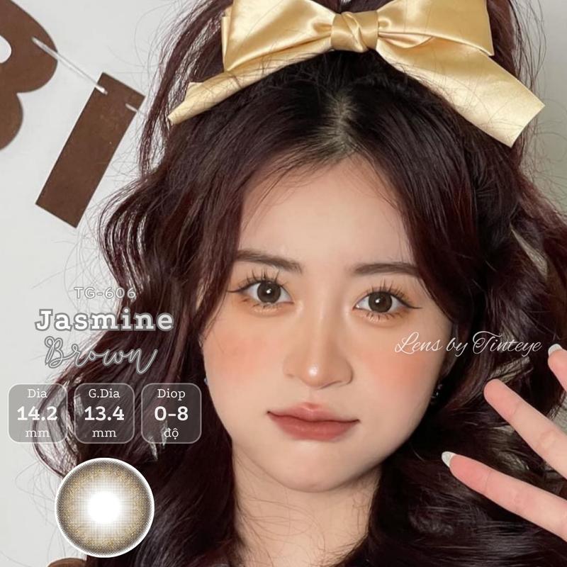 Kính áp tròng TINTEYE Lens TG-606 Jasmine Brown 0-8 độ 0