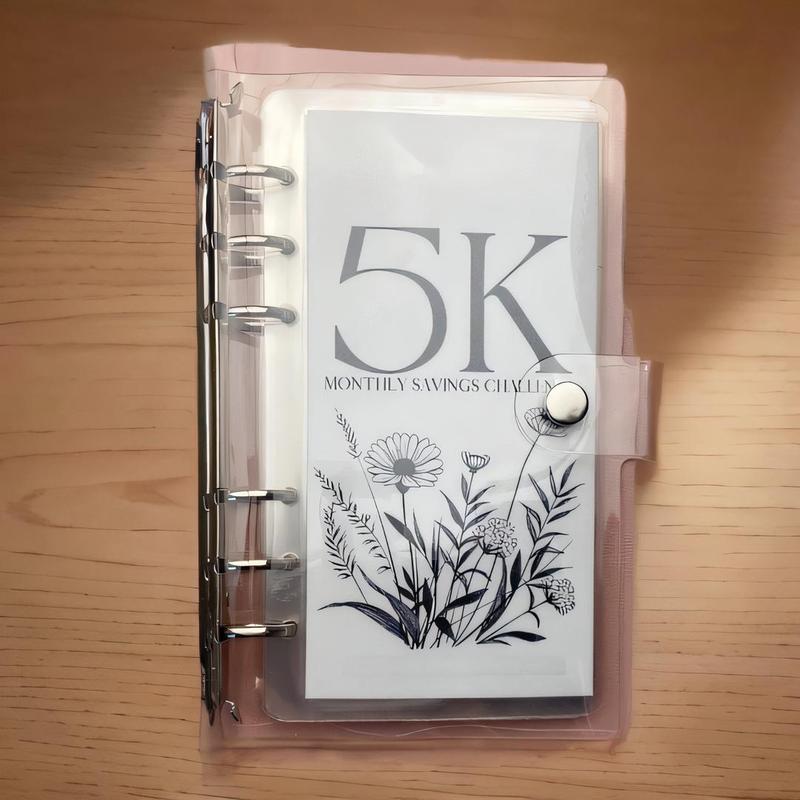 Flower Pattern Summer Season Money Saving Challenge Binder, Money Saving Budget Binder with Cash Envelopes, Savings Challenges Book, Best Friend Gifts, Teen Girl Gifts 2