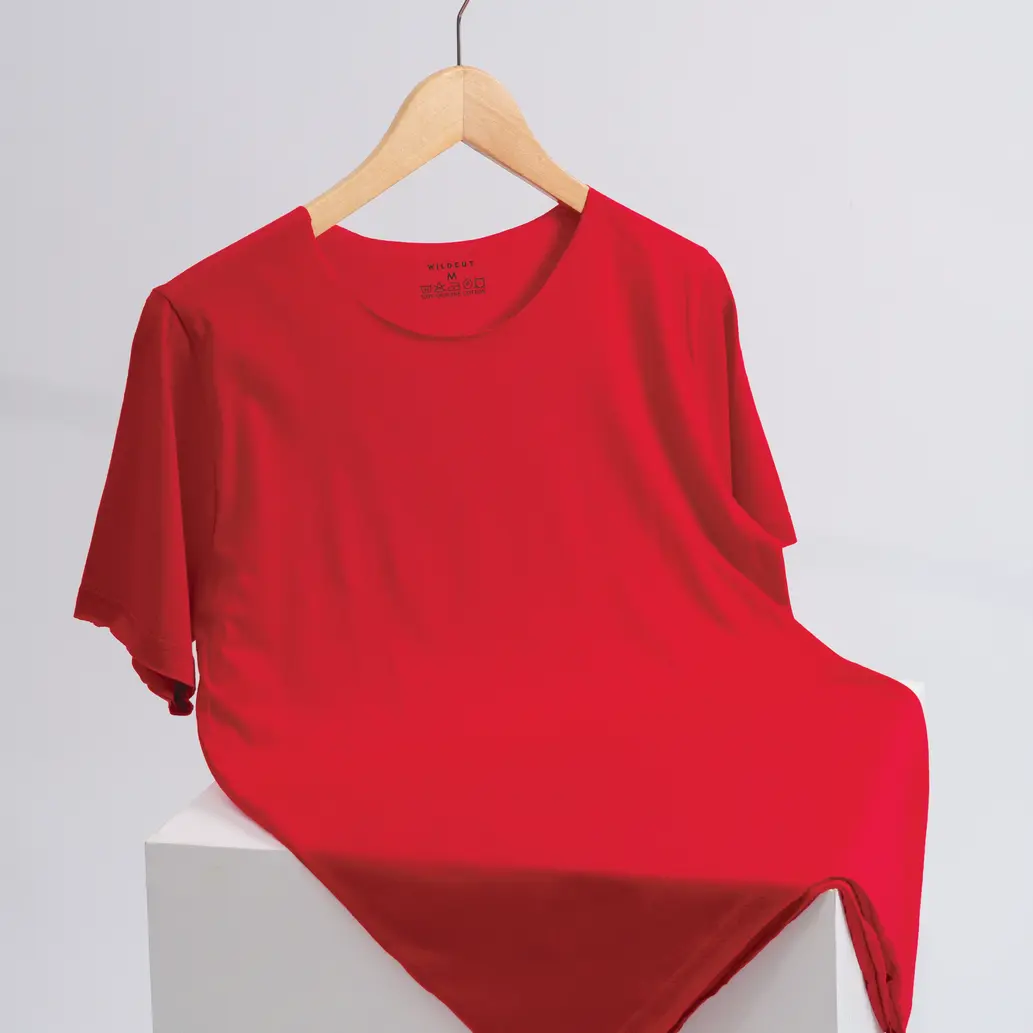 WILDCUT UNFINISHED T-SHIRT | KAOS POLOS UNFINISH MERAH