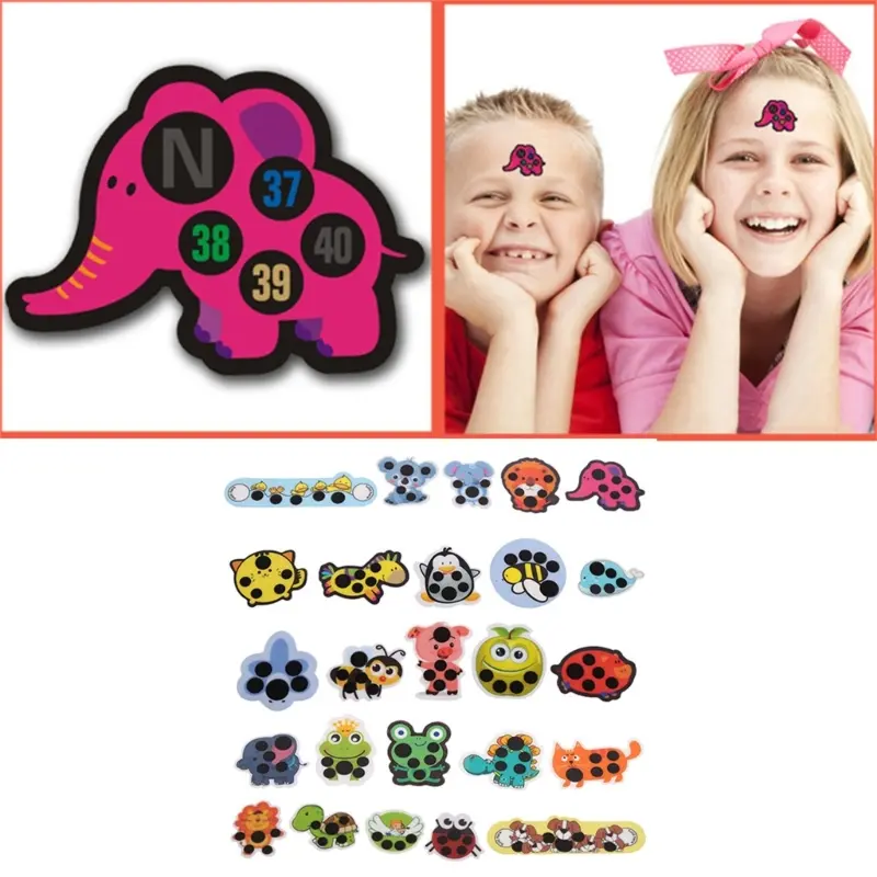 Thermometer Strips Fever Indicator Stickers Baby Forehead Temperature Monitor Strips Efficient Forehead Fever Stickers