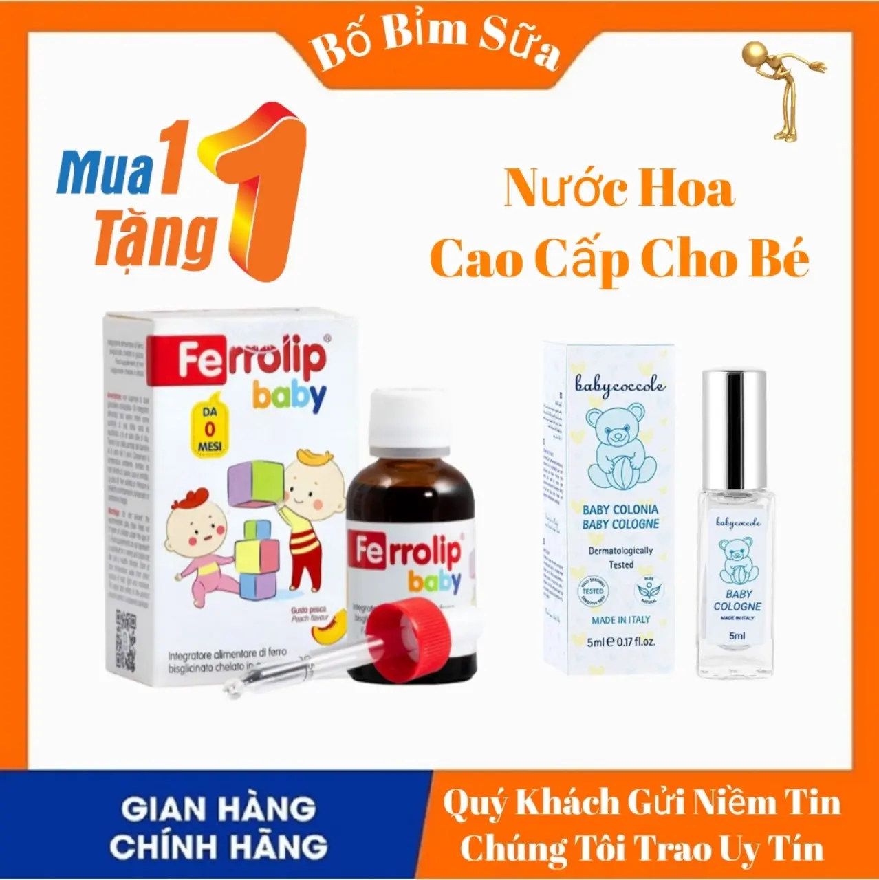 Ferrolip baby Dạng Siro Vị Đào Bổ Sung Sắt Cho Cơ Thể, Hỗ Trợ Tạo Hồng Cầu Giúp Giảm Nguy Cơ Thiếu Máu Do Thiếu Sắt Hộp 30ml Hàng Công Ty Chính Hãng