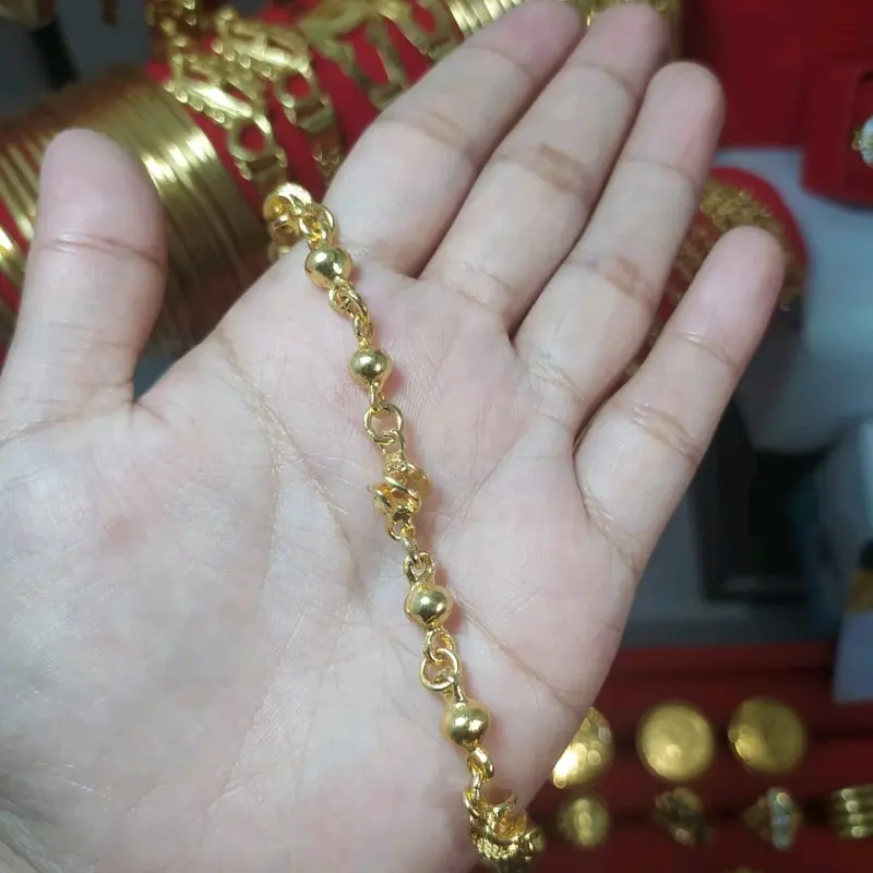 Perhiasan Gelang Bola Bola Belimbing Emas Sepuh 24k Lapis Kristal - PREMIUM LAPIS KRISTAL - 8