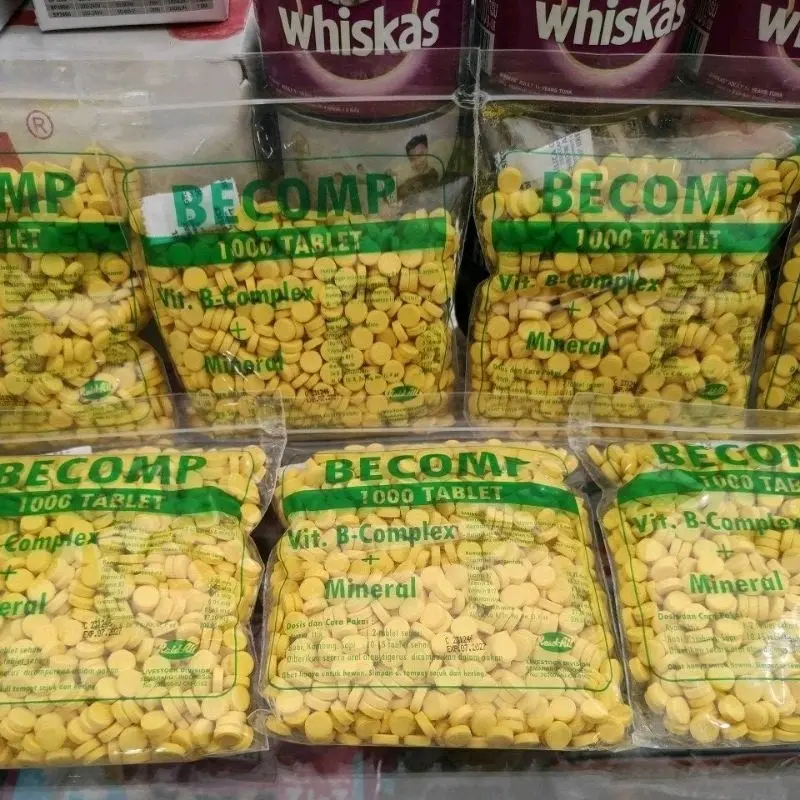 Vitamin hewan B-COMPLEX BECOMP isi 1000 butir