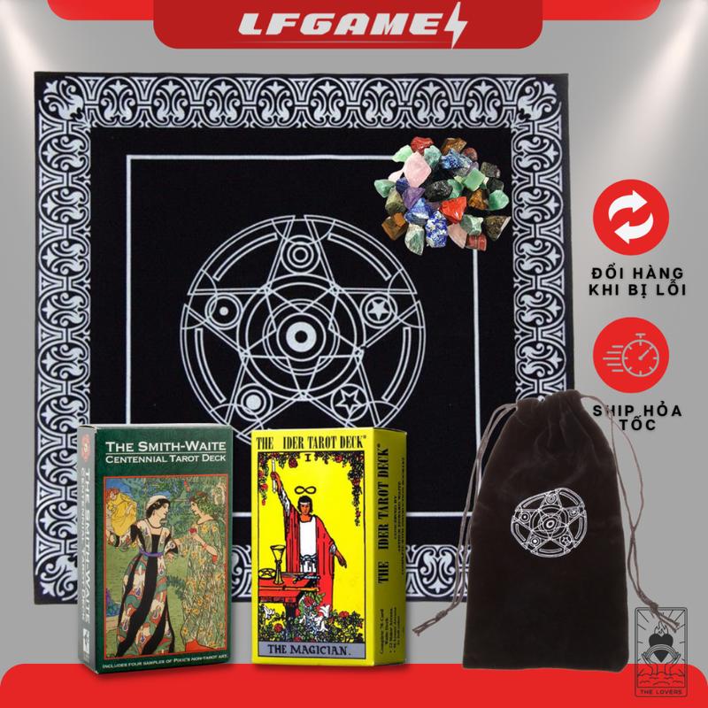 Combo Bộ Bài Tarot Smith Waite Tarot và Túi Nhung Đựng Tarot và Khăn Trải Bàn Tarot Bài Oracle Thẻ Bài Cards