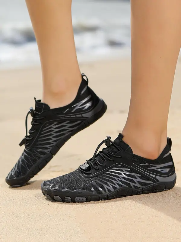 Men's Colorblock Lace Up River Trekking Shoes, Lightweight Breathable Comfortable Sports Shoes, 2024 Summer Water Shoes Aqua Shoes, Back-To-School Barefoot Shoes, Outdoor Hiking Shoes For All Seasons 6
