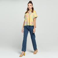 Gambar Azalea Short Sleeve Shirt Batik HONG Sekouwit / Kemeja Batik Lengan Pendek in Yellow - Kuning dari Sekouwit Kab. Bogor 5 Tokopedia