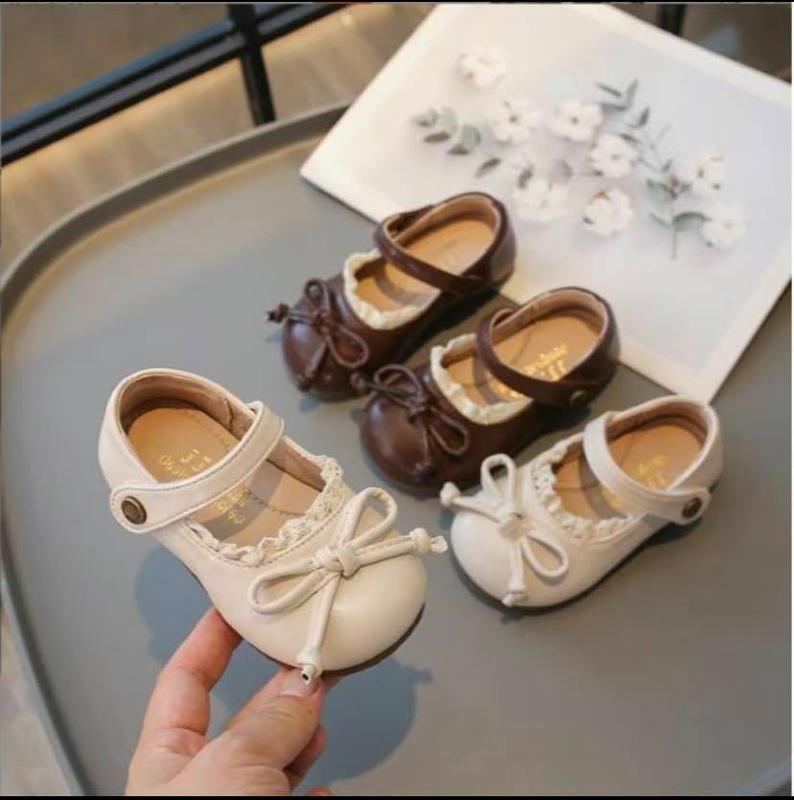 Giày búp bê công chúa thắt nơ Sz 21/30 , đế êm , nhẹ cho bé gái tết 2024 ( Đ )